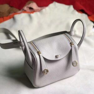 リンディ展示｜エルメスCK80パールグレーTCレザーミニリンディバッグミニリンディ19cmゴールドバックル