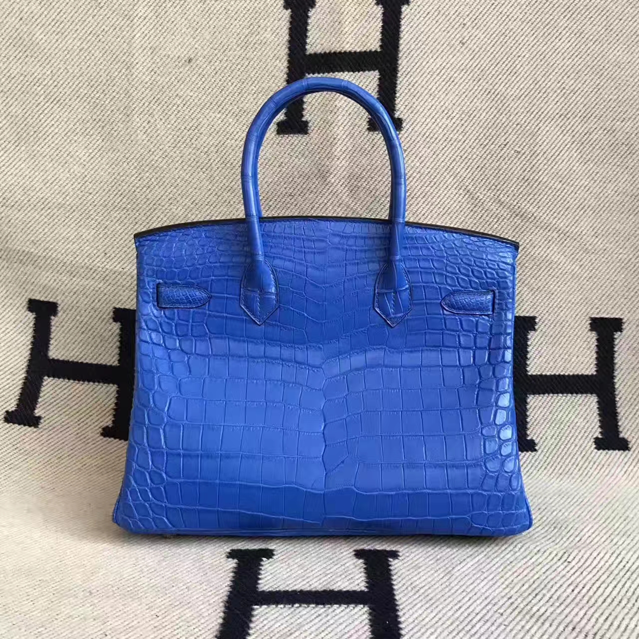 エルメスバッグ公式サイトエルメスプラチナバッグBirkin30cm7Tエレクトリックブルーマットツーポイントクロコダイルレザー