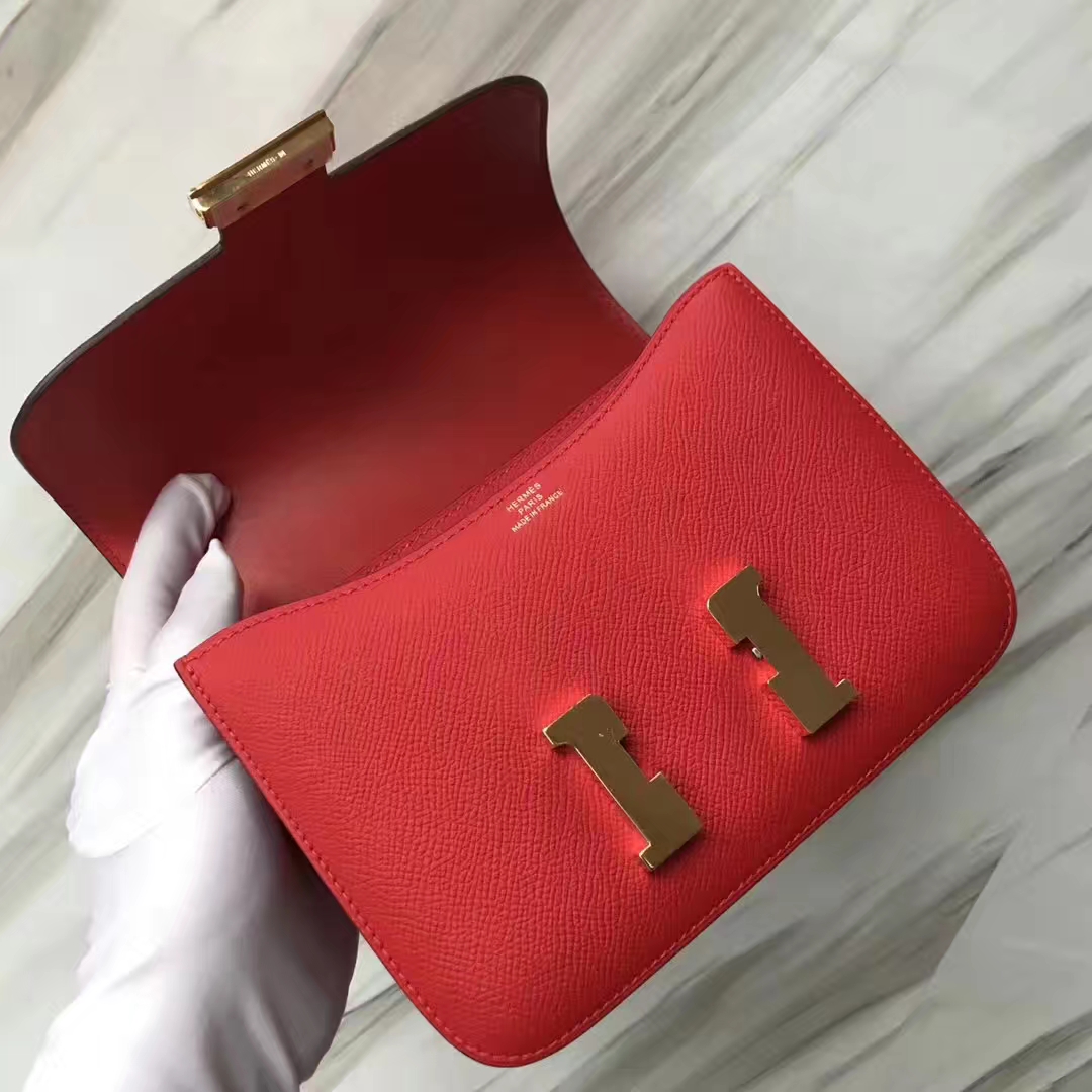 スポットエルメススチュワーデスバッグエルメスオリジナルパームレザーコンスタンス18CMコンスタンスバッグS3ハートレッドゴールドバックル-hermes.earth スポットエルメススチュワーデスバッグエルメスオリジナルパームレザーコンスタンス18CMコンスタンスバッグS3ハートレッドゴールドバックル