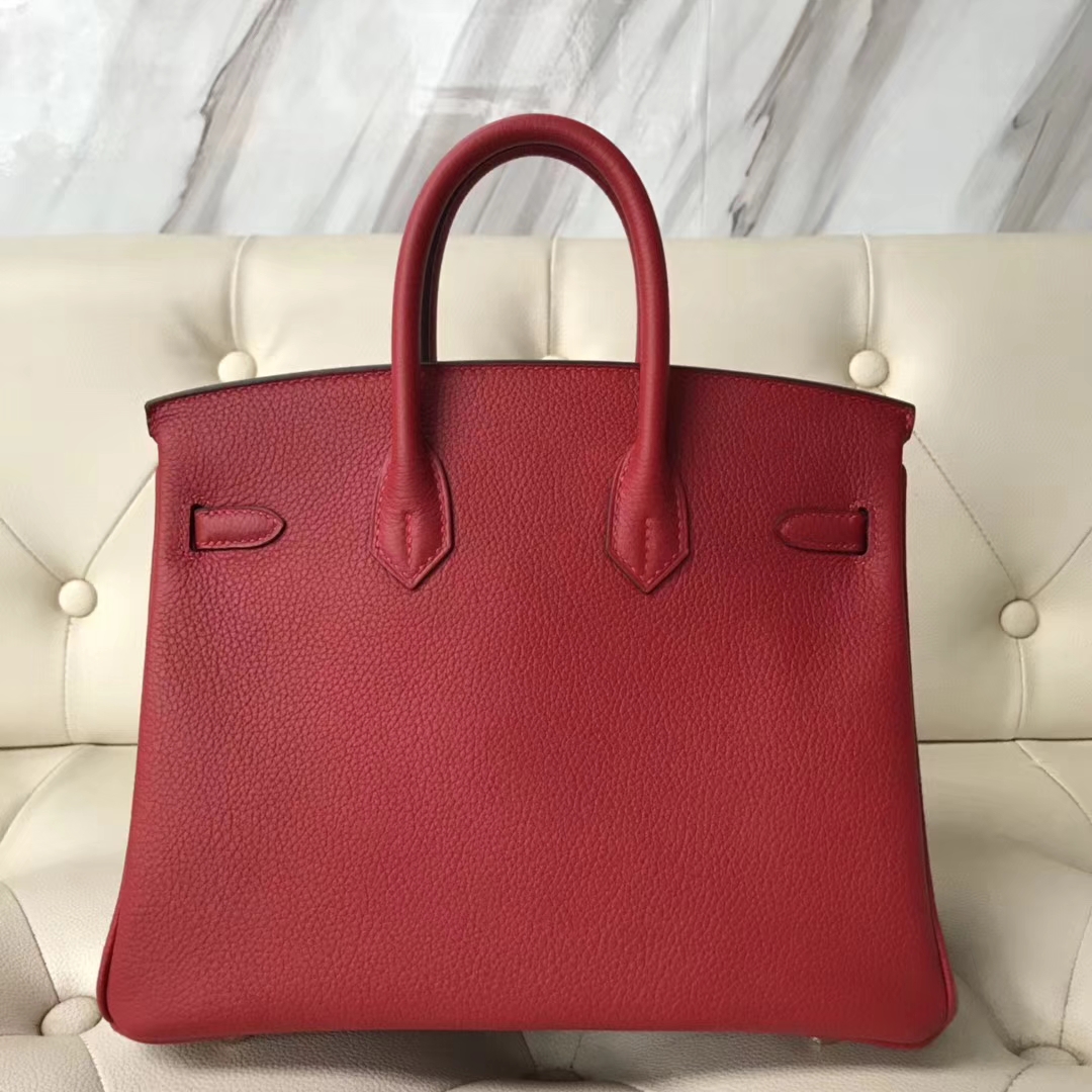 エルメスバッグ公式サイトエルメスQ5フラッグレッドオリジナルトーゴカーフスキンプラチナバッグBirkin25CMゴールドバックル